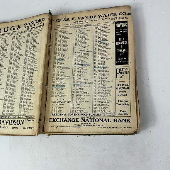 1921 Long Beach City Directory POOR Ancestry Genealogy Antique Vintage Reference - Picture 11 of 16